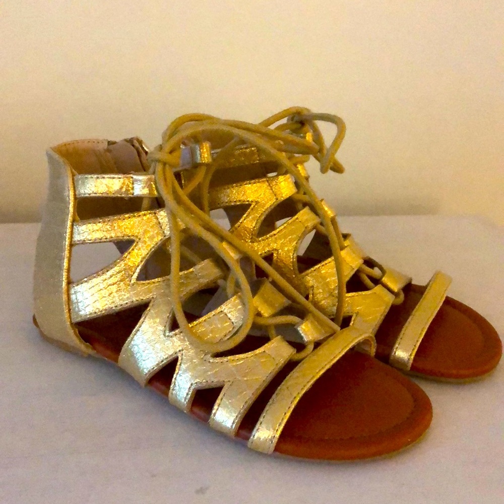 Volatile Kids Gold Gladiator Sandals - Worn Once!